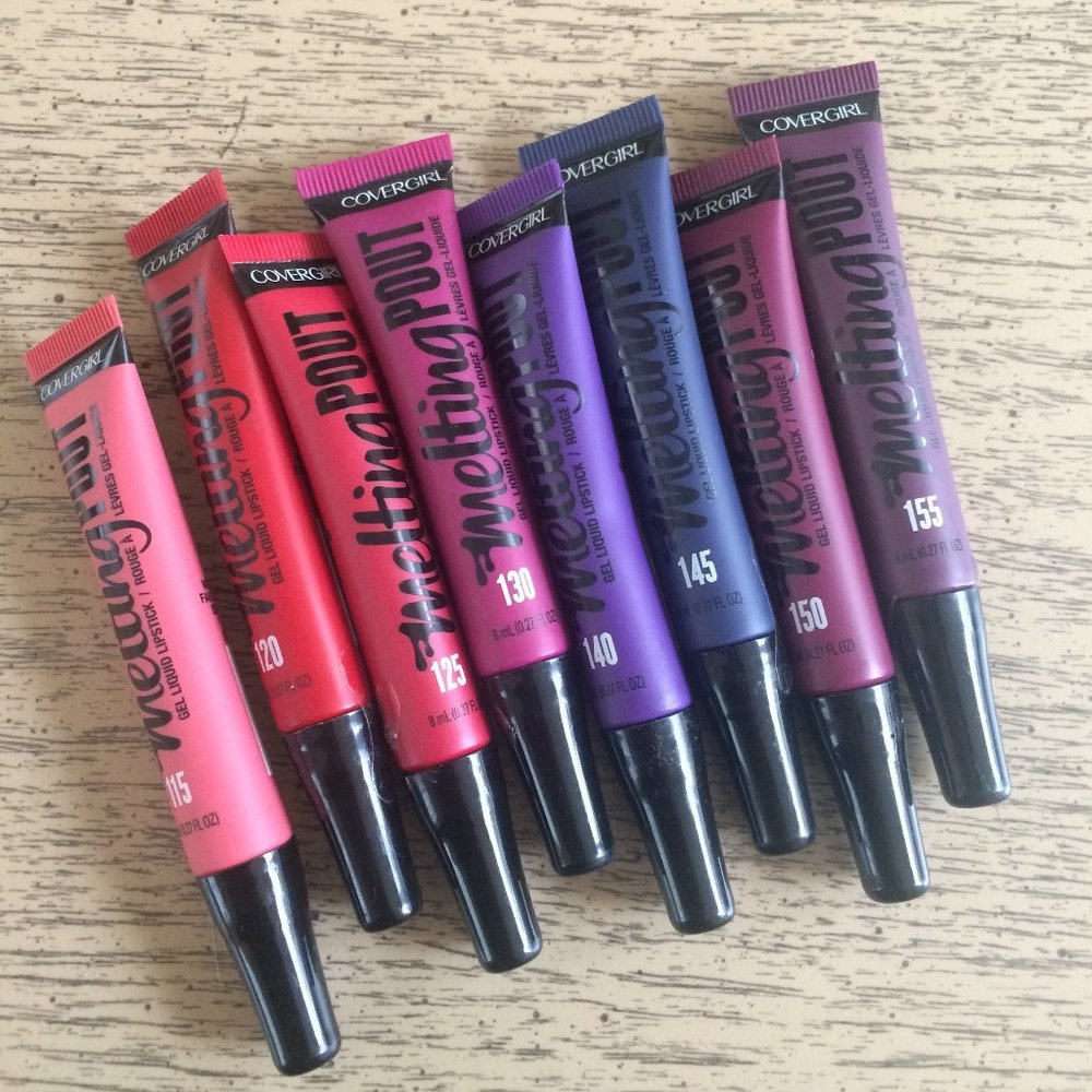 Covergirl Melting Pout Gel Liquid Lipstick assorted colors NEW 8 pack